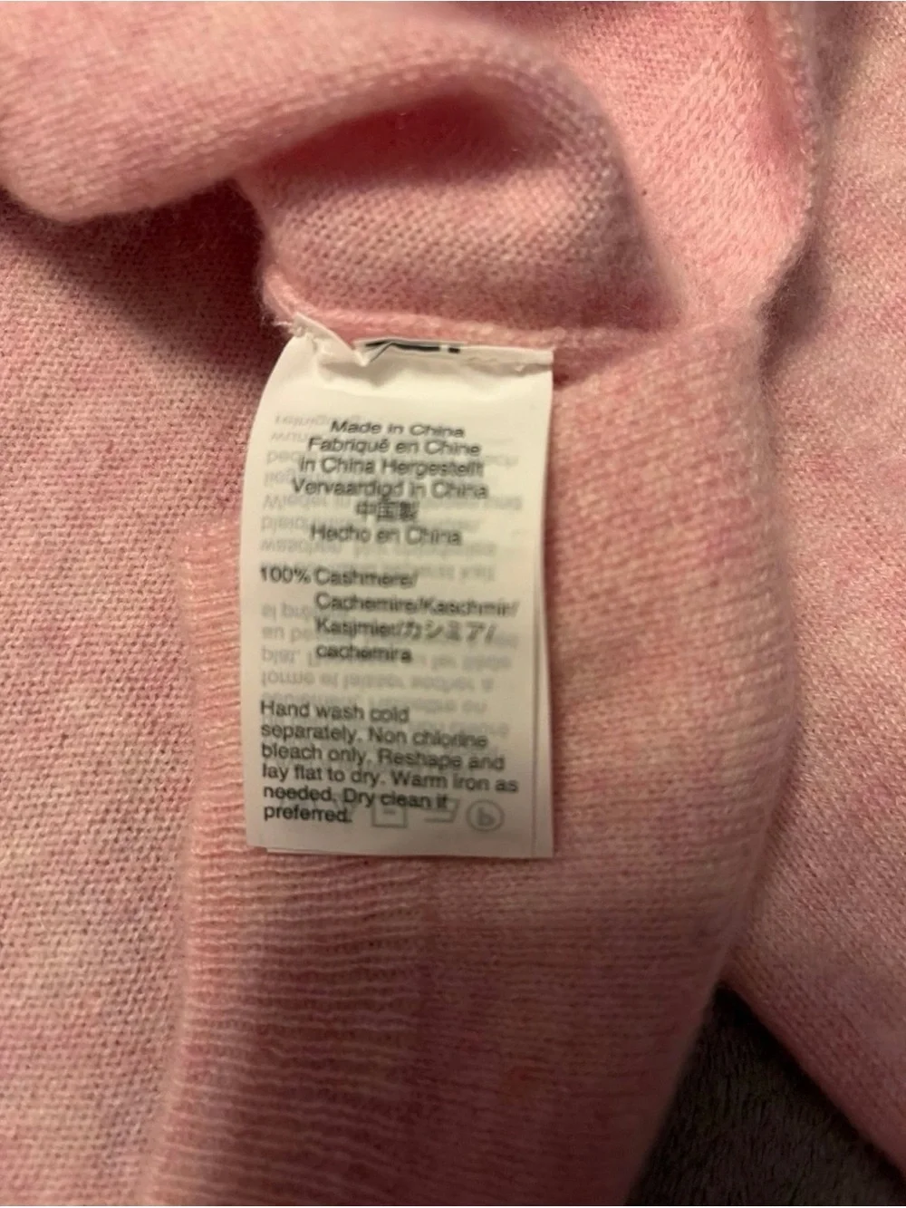 J.Crew Light Pink Crewneck Sweater 100% CASHMERE